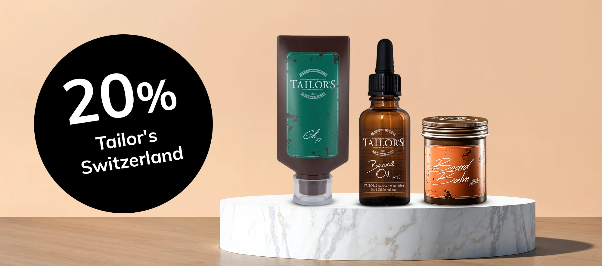 Tailor’s Switzerland 20% rabatt på exklusiv hårvård