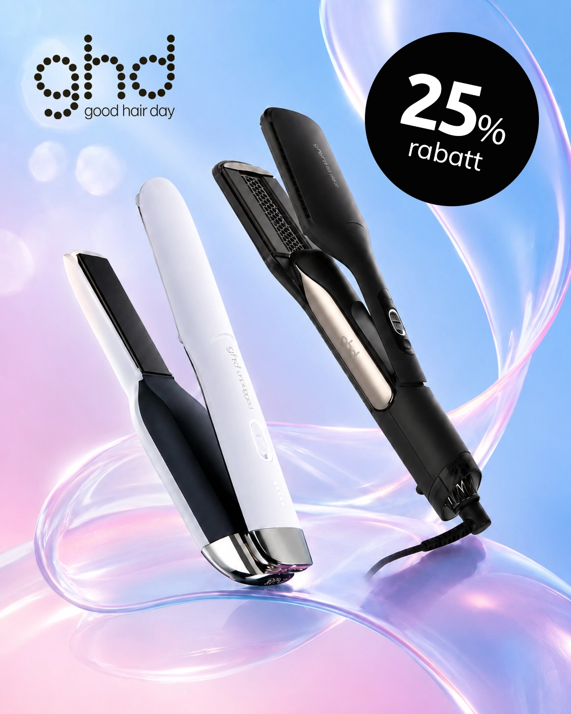 ghd 25% rabatt på professionella stylingverktyg