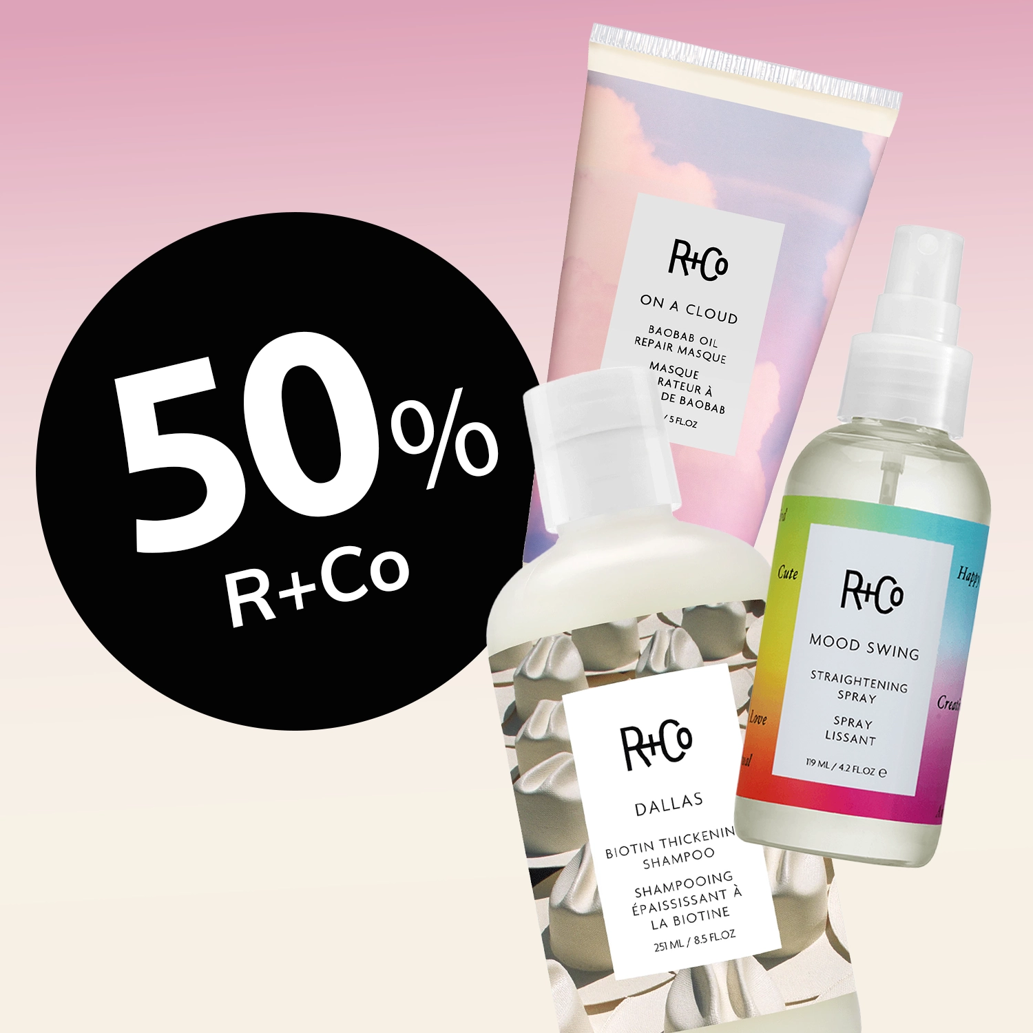 R+Co 50% rabatt på professionell hårvård