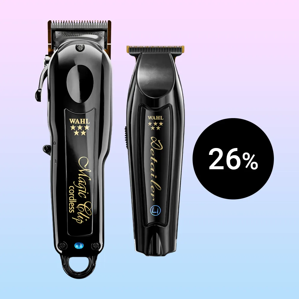 Kampanjbanner för Wahl Professional Cordless Barber Combo Black – 41% rabatt.