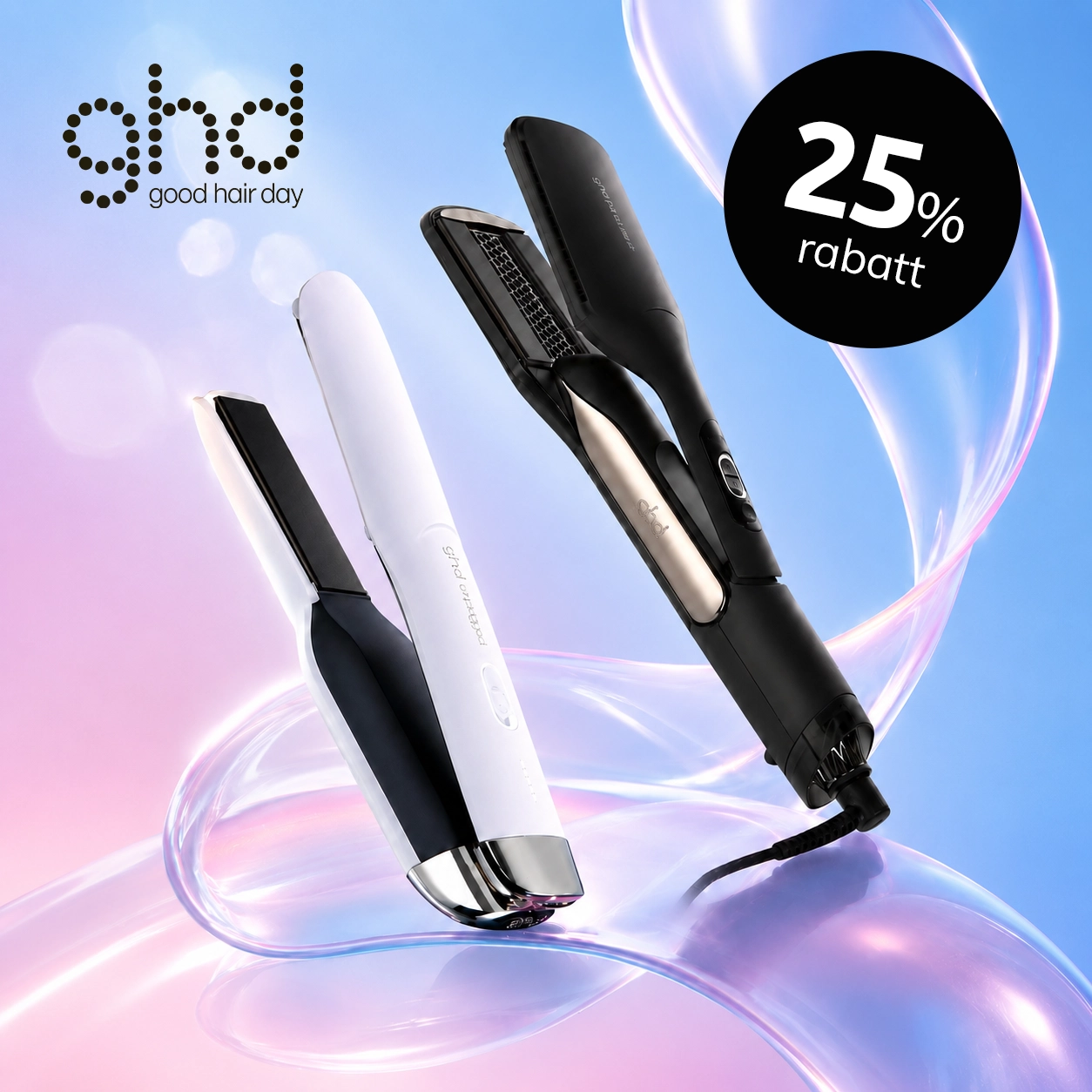 ghd 25% rabatt på professionella stylingverktyg
