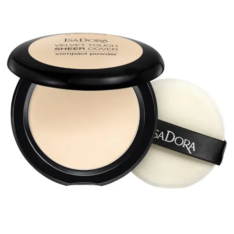 Isadora Velvet Touch Sheer Cover Compact Powder Fair Porcelain 40